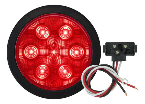 Kit De Luz Trasera Para Auto Roja Redondo Optronics