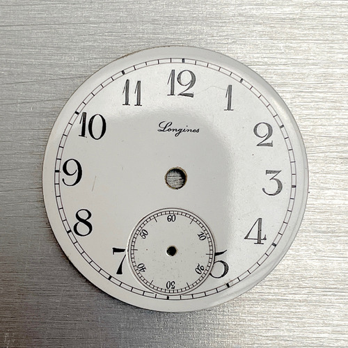 Caràtula De Reloj Longines, Vintage, De Porcelana, 31.5 Mm