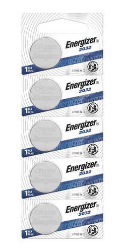 Pilha Cr 2032 Tipo Moeda Energizer Cartela C/ 5 Baterias