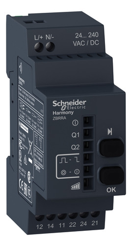 Zbrra Programmable Receiver - 2 Relays - 24..240 V Ac/dc -