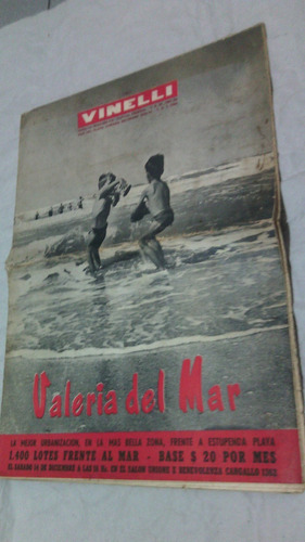 Revista Folleto Venta Loteo Valeria Del Mar 1957 Vinelli