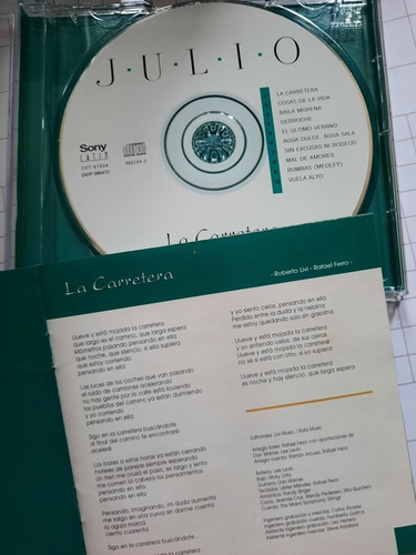 Julio Iglesias - La Carretera. Cd - Primera Edicion