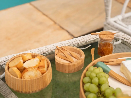 Conjunto De 4 Mini Facas De Bambu Bambu
