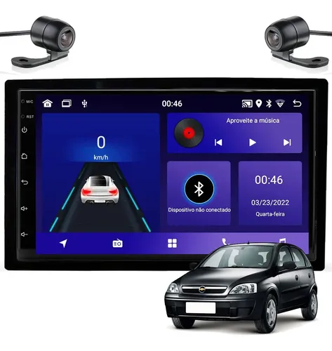 Central Multimídia Corsa 2003 À 2012 Gps Android Radio Bt 7p ...