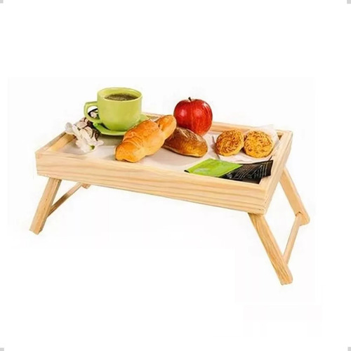   Mesa Bandeja Café Da Manhã Com Pé Servir Lanche Na Cama  
