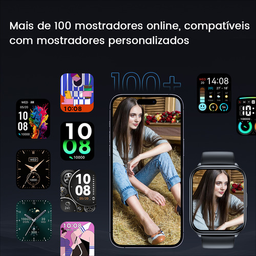 Reloj inteligente Filwans Gts Mini Ip68 de 1,85 pulgadas