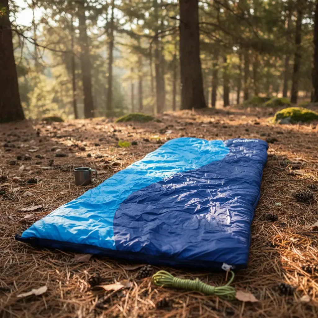Bolsa De Dormir Camping Campamento Outdoors Bolsa Sobre Color Azul Ubicación del cierre Derecho