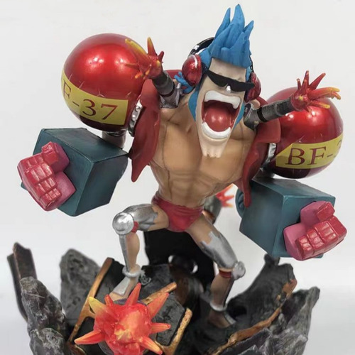 Figura Franky One Piece Anime Muñeco Sentado Pvc