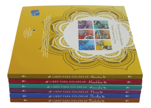 Imagen 5 de 9 de Libros Para Colorear *set De 6 Libros Con Diferentes Motivos