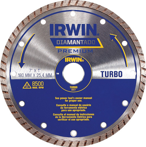 Disco Diamantado Turbo 7 180mm Irwin Iw8951