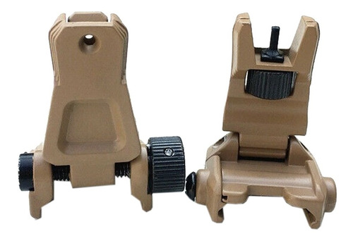 Miras Acero Tipo Magpul Riel Picatinny Rifle Tan Arena