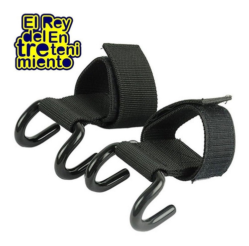Par Muñequeras Soporte P/ Barra Mancuerna Pesas Gym - El Rey