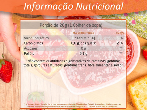 Geléia De Morango Sem Açúcar Pedaços Fruta Linea 230g