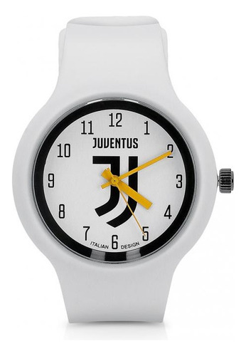 Juventus Unisex Reloj Pulsera De Silicona Blanco C/ Logo