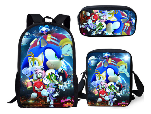 . Set De Tres Piezas De Personalización Gráfica Hedgehog