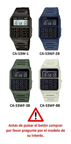 Reloj Casio Calculadora Ca-53wf-2b Pila 5 Años Original