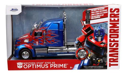 Jada Toys Metals Transformers Optimus Prime 1:24 VehĂculo Fu