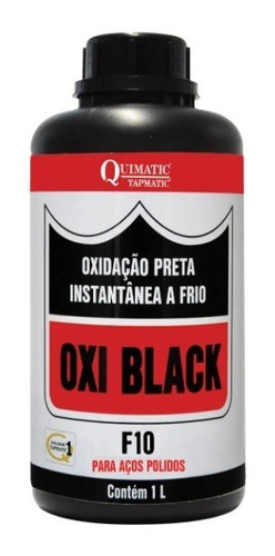 Imagem 1 de 1 de Oxi Black F10 Oxidação Instantanea A Frio 1 Litro Quimatic