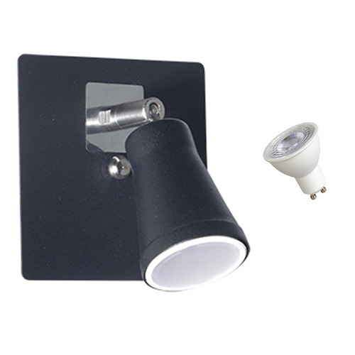 Spot Aplique Pared 1 Luz Direccionable Dublin + Dicroica 7w