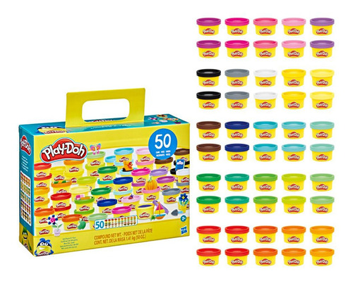 Masas Play Doh Pack Fun X 50 Potes Colores Surtidos 