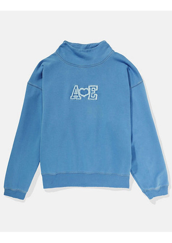 Ae Sweatshirt Con Cuello Alto Y Logotipo