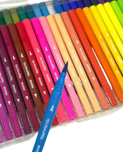 Marcadores Mooving D/punta Pincel Miss Brush Xl 60 Colores