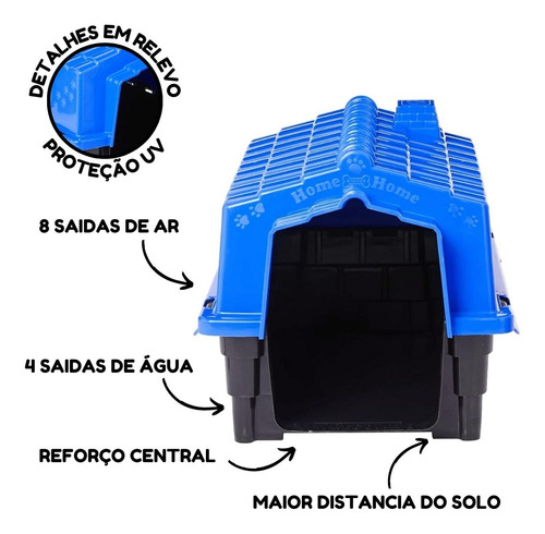 Home Dog House Pet Injet No. 5, color azul