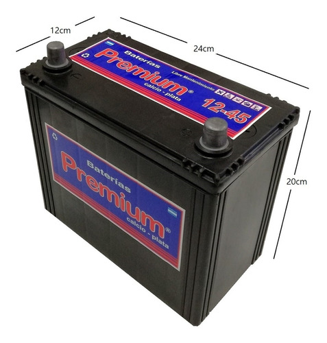 Imagen 2 de 9 de Bateria Premium 12x45 P45j Auto Asiático Libre Mantenimiento