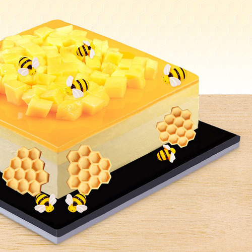 Molde De Silicona De Abeja Panal Fondant Pastel Colmena .. .