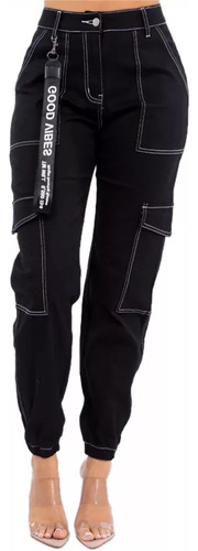 Jean Babucha Cargo Jogger Pantalón - Mujer