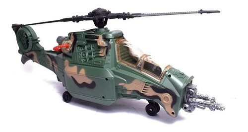 Helicóptero Militar Juguete C/ Figuras Nene Luz Sonido Mca