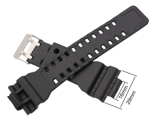 Pulseira Compatível Com Relógio Mormaii Mo3415a Silicone Poolsy Top Cor Preto