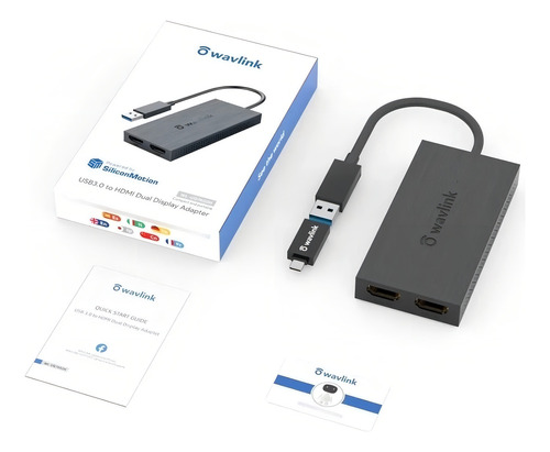 Wavlink Adaptador Displaylink Hdmi 1x2 4k 2k Para Macbook M1