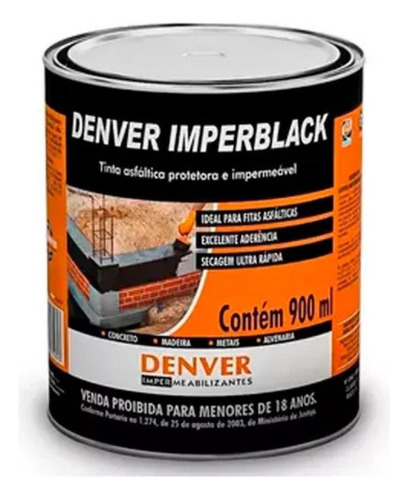 Tinta Asfaltica Imperblack 900ml Denver