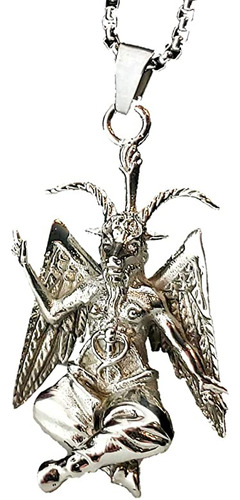 Iglesia De Satanás Baphomet Colgante Collar 316l Acero