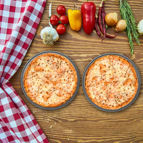 Juego De 2 Sartenes Antiadherentes Para Pizza Y Horno Tostad