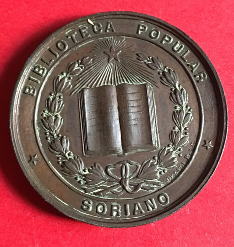 Medalla, Biblioteca Popular Soriano, 1896, Orzali, Ne345