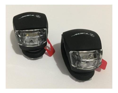 Refletor Sinalizador Tsw Silicone Dianteiro / Traseiro Preto