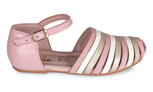 Sandalia D'orsay Casual Niña Cuero Rabbit Rosado 084 K