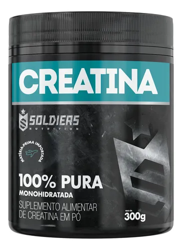 Creatina Monohidratada Pote 300g Soldiers Nutrition 100% Pura Imp...