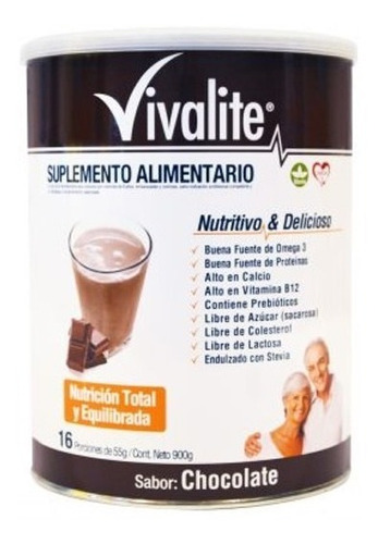 Suplemento Tipo Ensure Vivalite Chocolate - 900 Gr