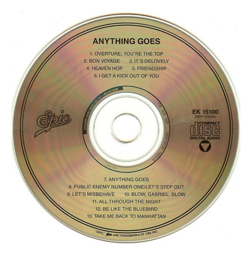 Various Artistas anything Goes Cd Estándar (Usado)
