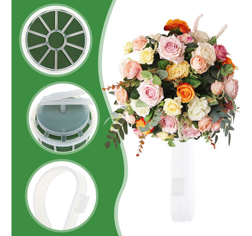 Buquê De Casamento Com Suporte De Flores Sintéticas Para Noi