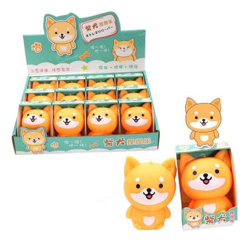 Squishy Perro Shiba Apretable Sensorial Antistres Fidget Toy