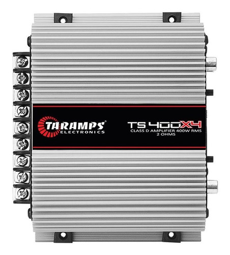 Imagem 3 de 6 de Módulo Ts400 400w Rms 4canais 2ohms + Falante 6pol 62v2a