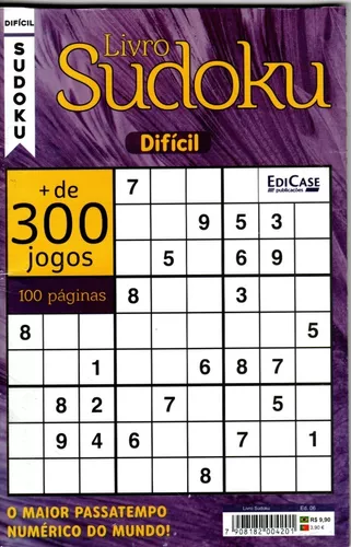 Livro Sudoku Ed. 05 - Médio/Difícil - Com Números Grandes - Só Jogos 9x9 -  EdiCase