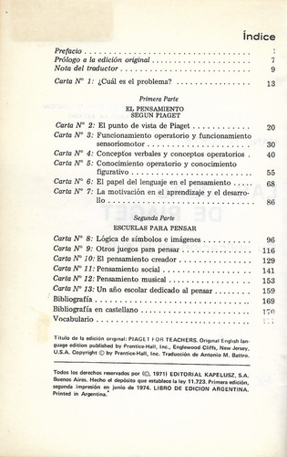 Las Ideas De Piaget Aplicación Aula / Hans G. Furth (Usado)