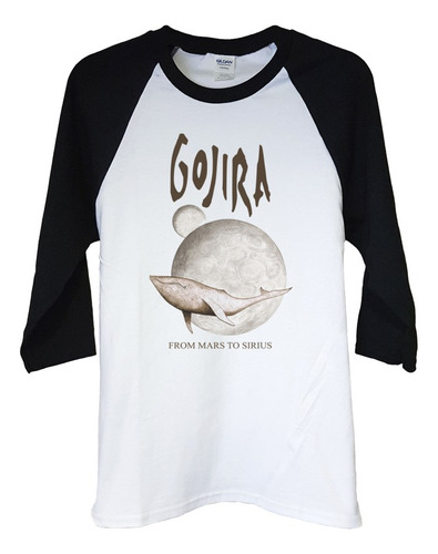 Polera Raglan 3/4 Gojira From Mars To Siri Metal Abominatron