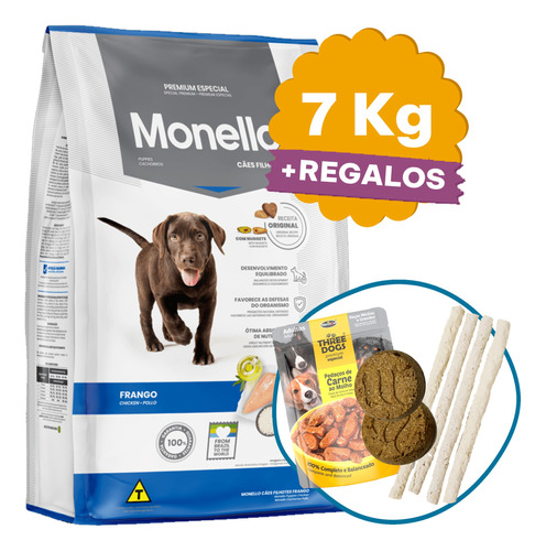 Comida Monello Premium Perro Cachorro 7 Kg + Regalo + Envío