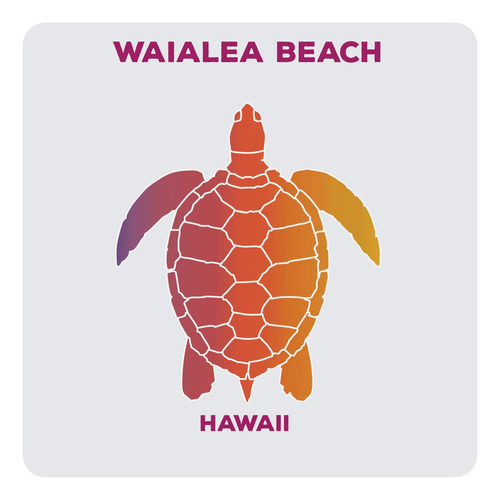 Waialea Beach Hawaii Posavaso Acrilico 8 Diseño Tortuga